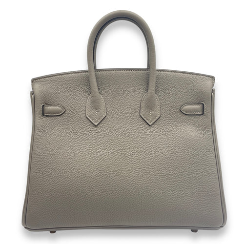 Birkin 25 Gris Meyer in Togo, Permabrass hardware