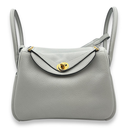 Lindy 26 Blue Pale in Clemence, Gold hardware