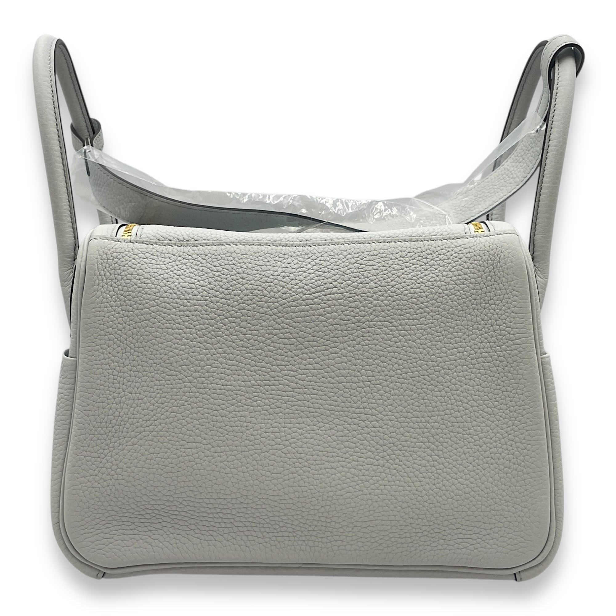 Lindy 26 Blue Pale in Clemence, Gold hardware