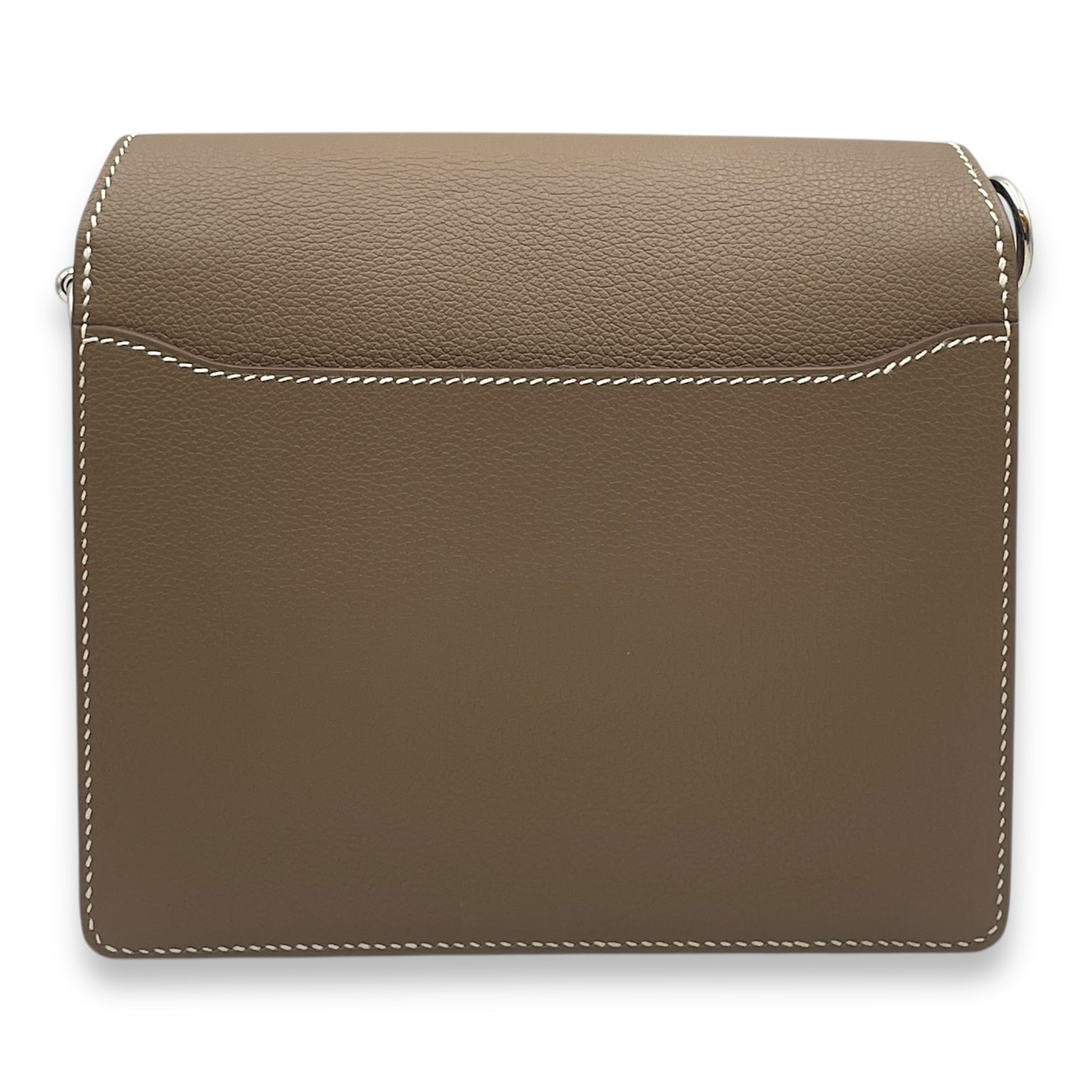Roulis Mini Etoupe in Evercolor, Palladium hardware