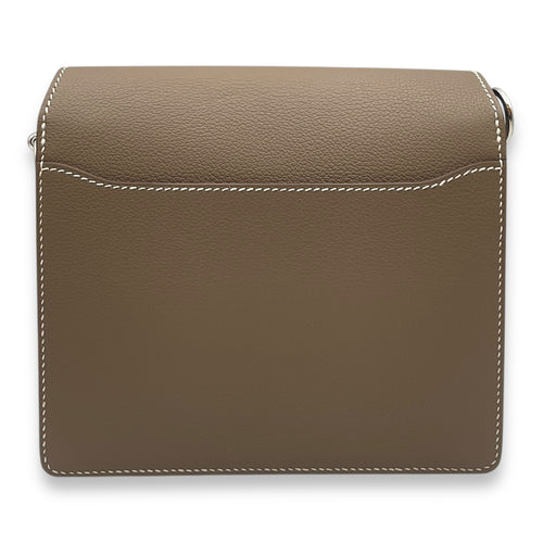 Roulis Mini Etoupe in Evercolor, Palladium hardware