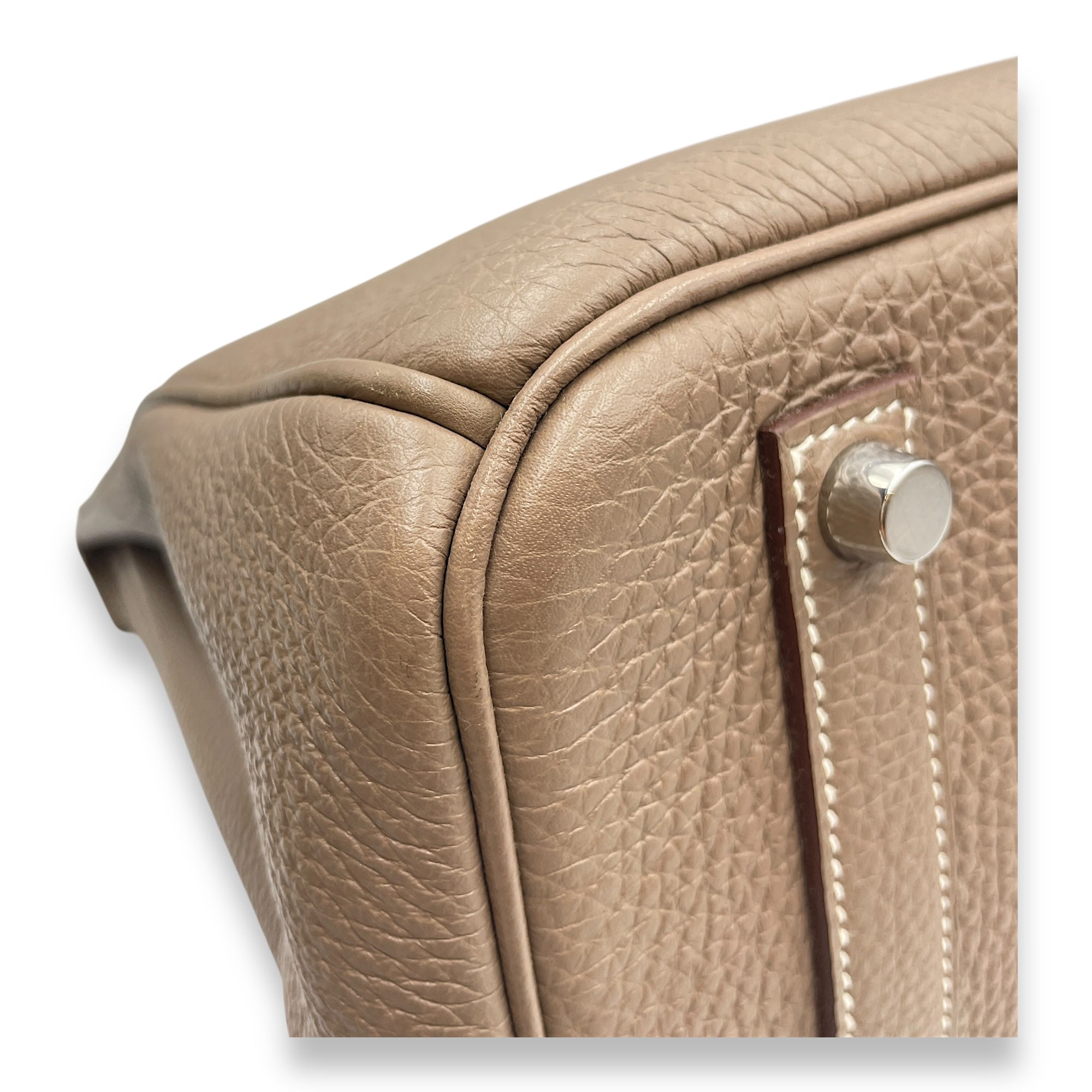 Birkin 35 Etoupe in Togo, Palladium hardware