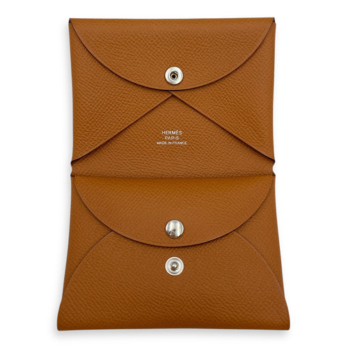 Calvi Duo Gold Card Holder in Epsom