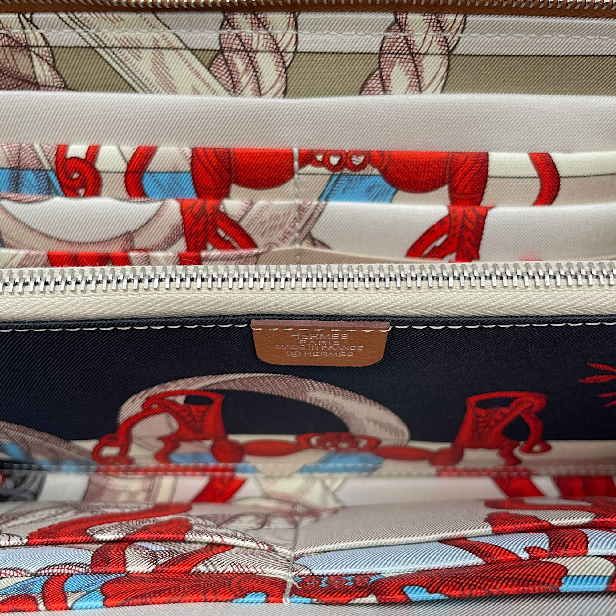 Azap Silk In Gold Wallet in Evercolor, Palladium hardware