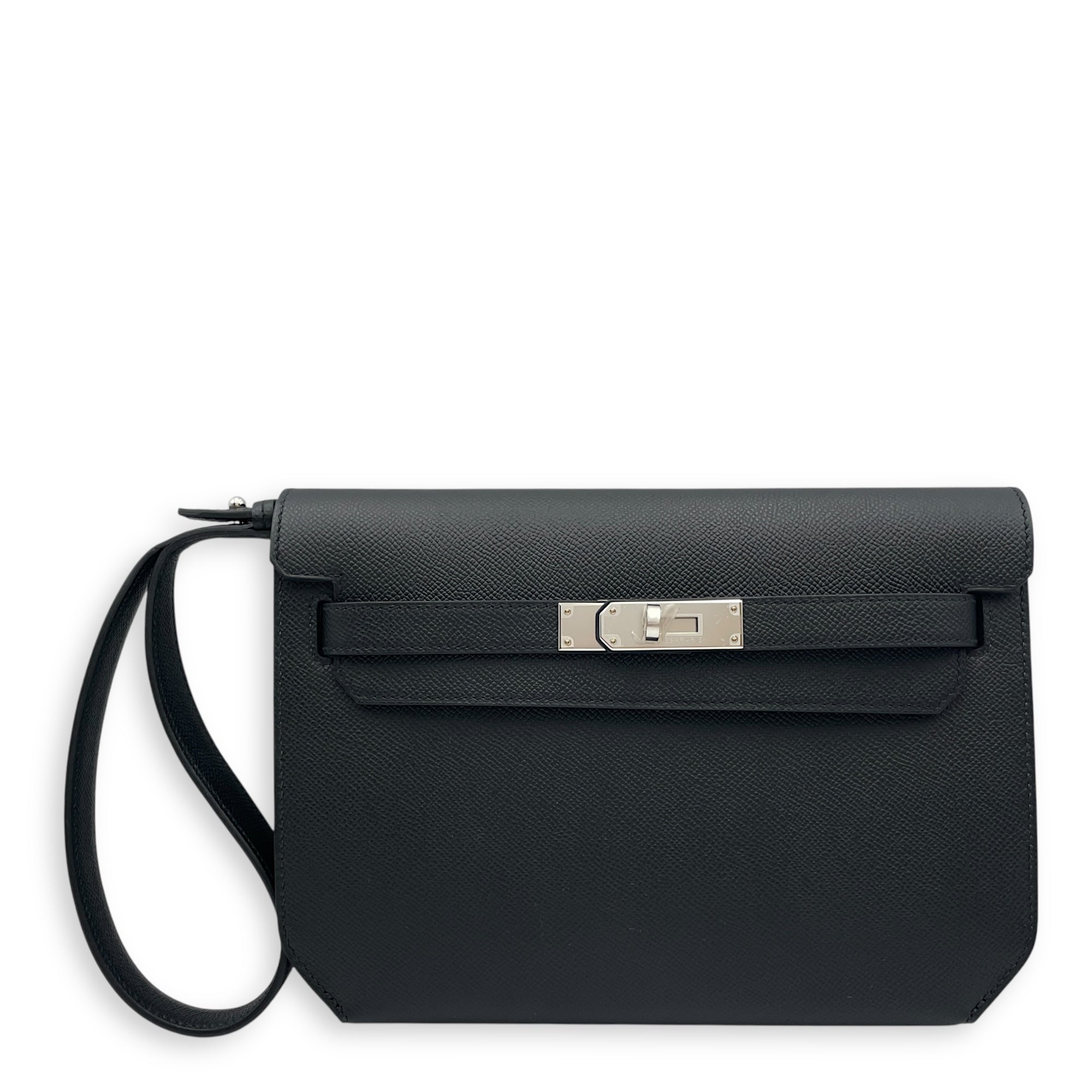 Kelly Depeches 25 Black in Epsom, Palladium hardware