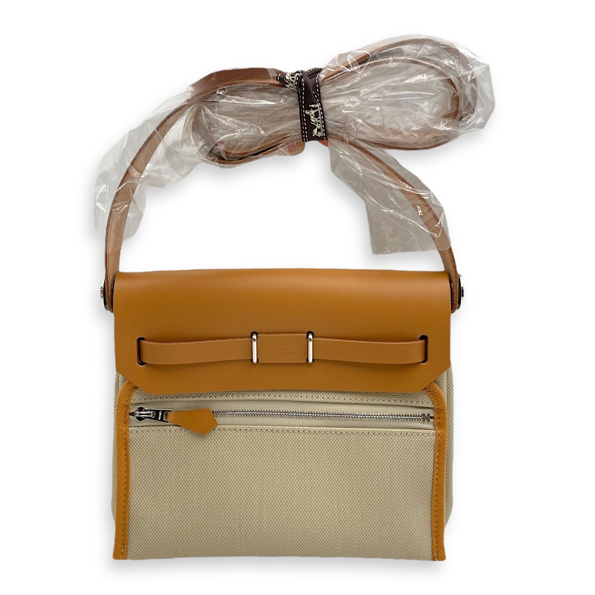 Herbag 20 Naturel Sable/Beton in Vache Hunter/Toile, Palladium hardware
