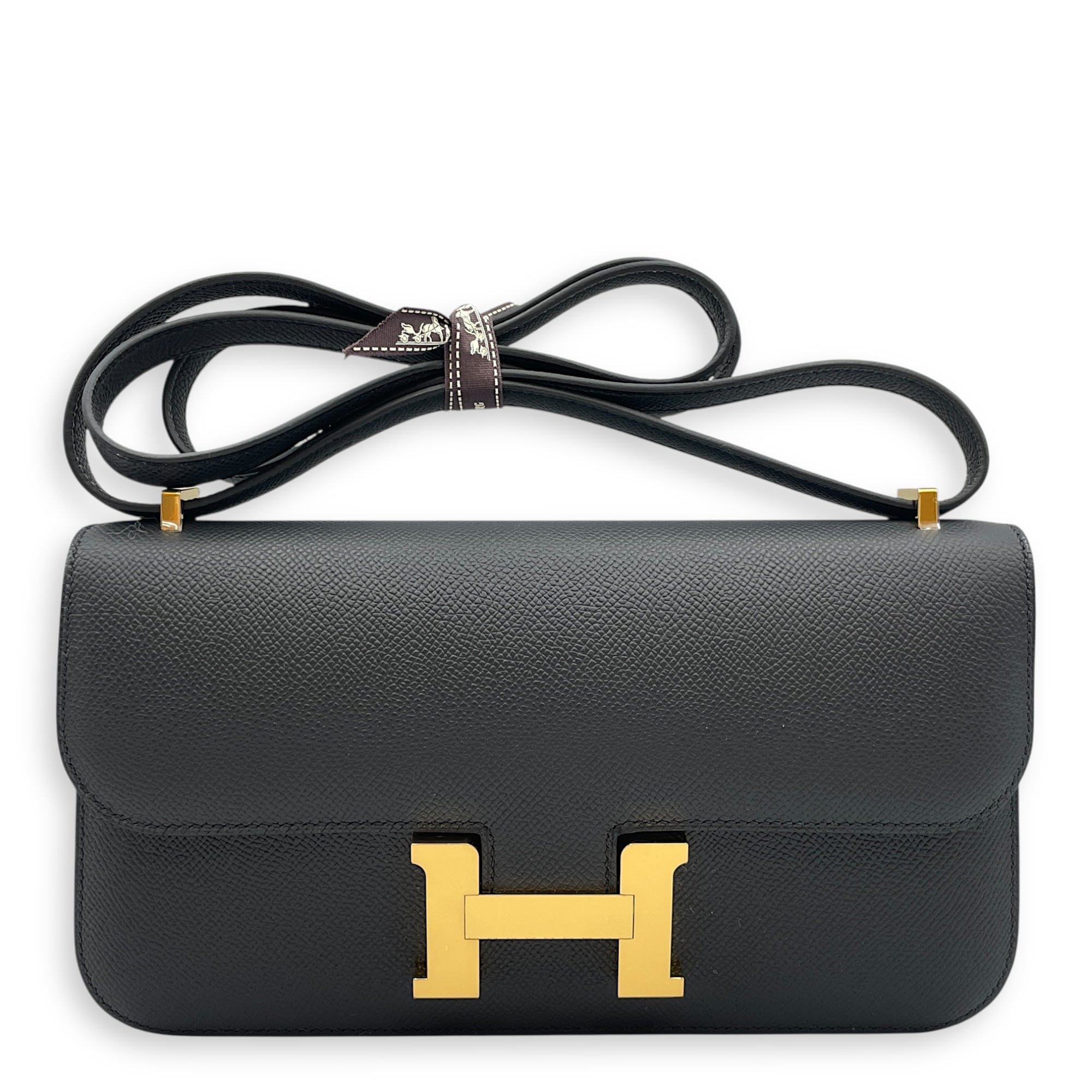 Constance Elan Black in Epsom, Gold hardware