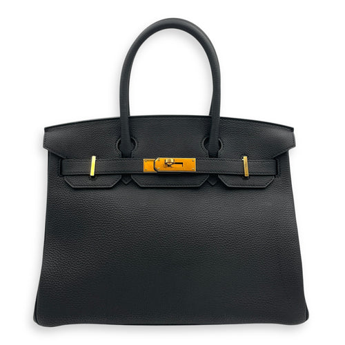 Birkin 30 Black in Togo, Gold hardware