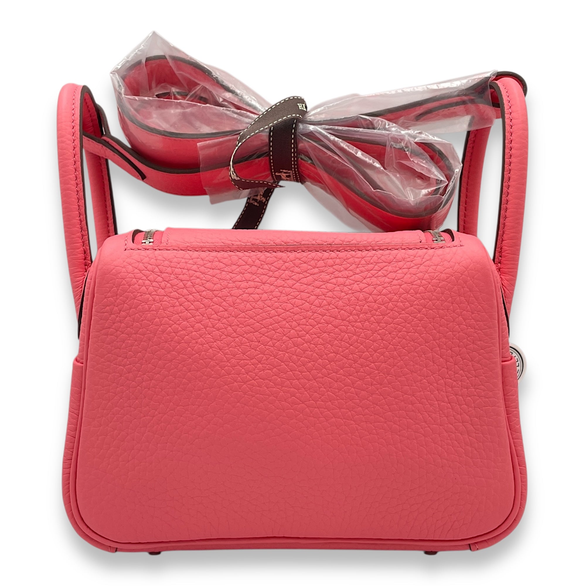 Lindy II Mini Rose Azalee in Clemence, Palladium hardware