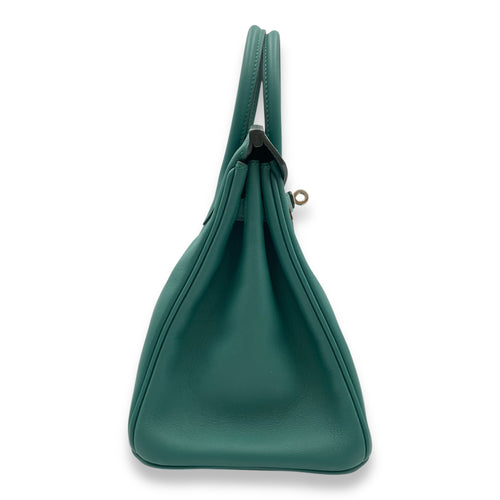 Birkin 25 Malachite in Swift, Palladium hardware