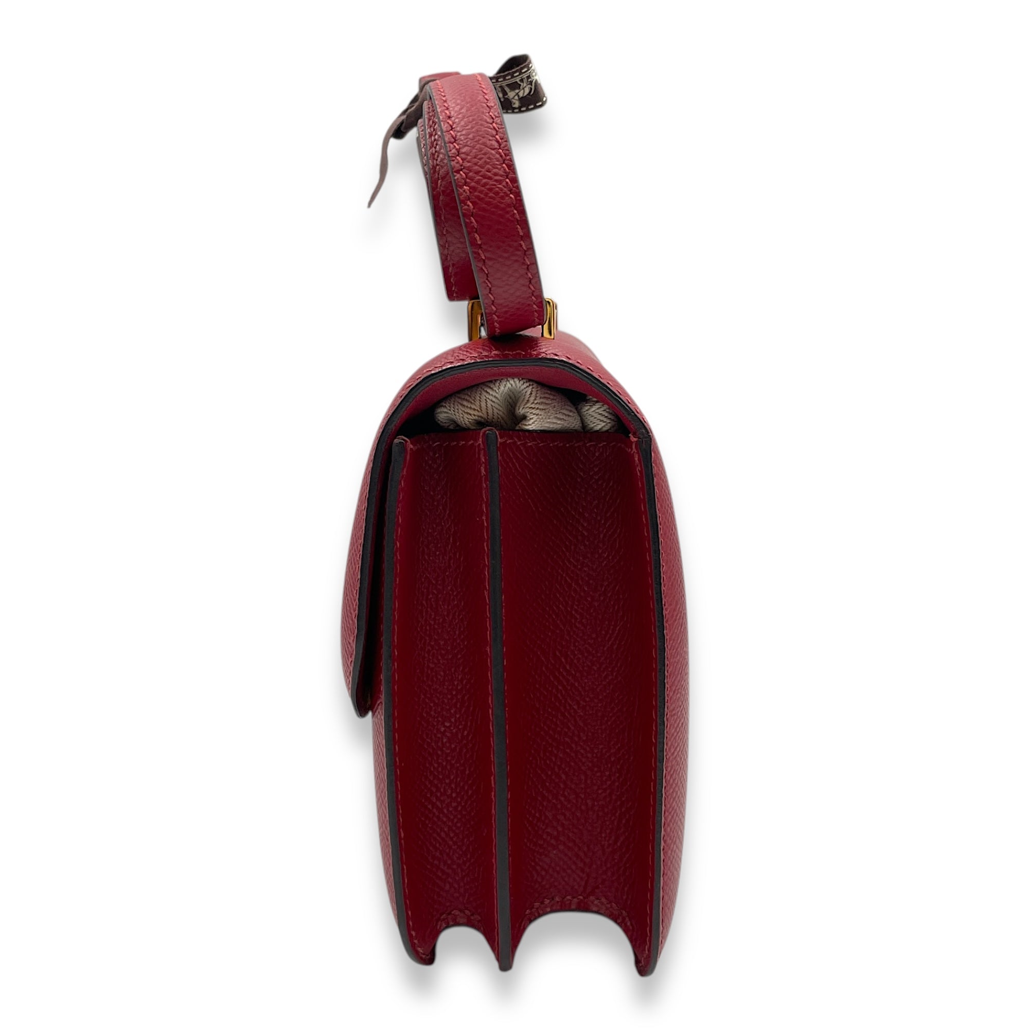Constance 18 Rouge Grenat in Epsom, Gold hardware