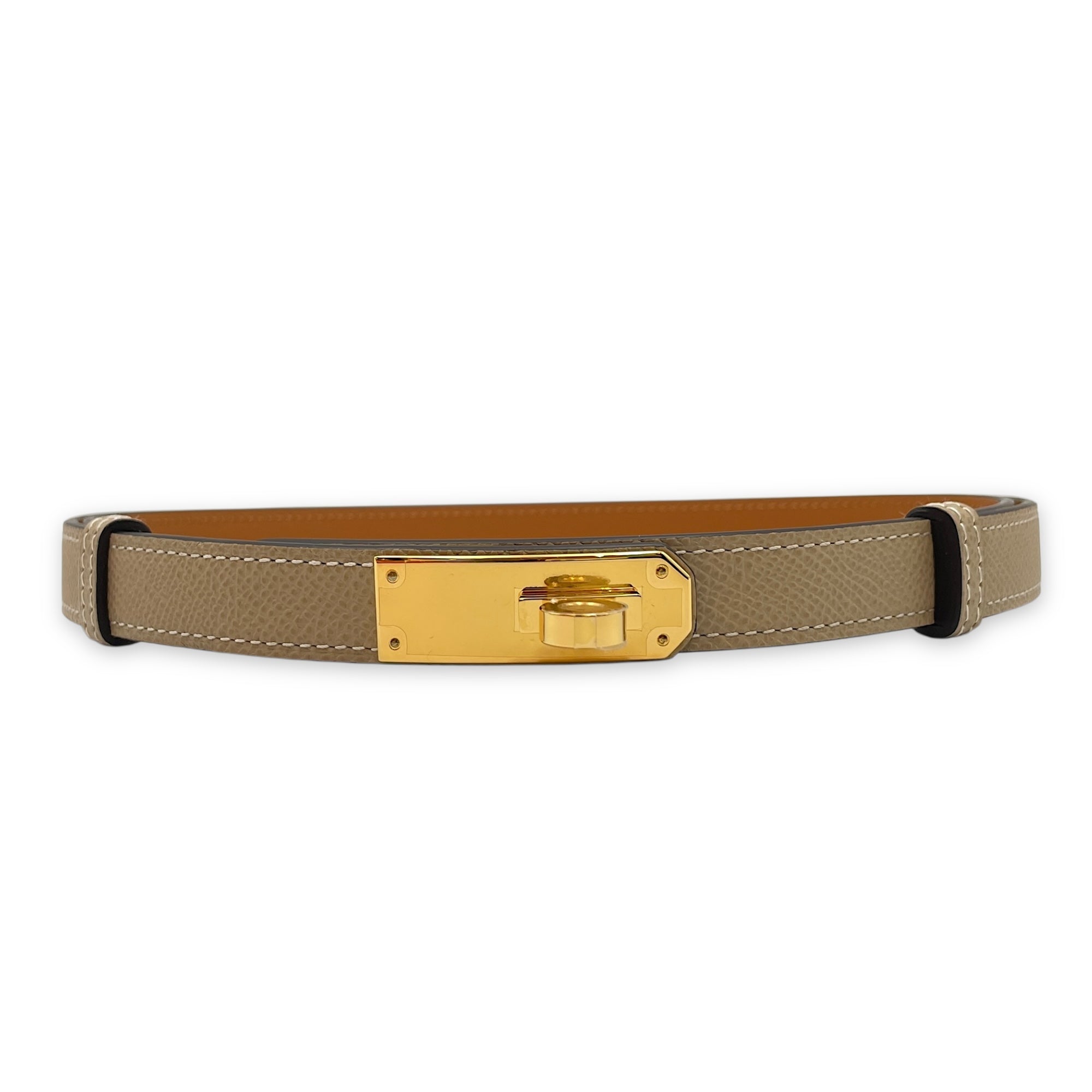 Kelly Pocket 18 Trench Belt in Epsom, Gold hardware
