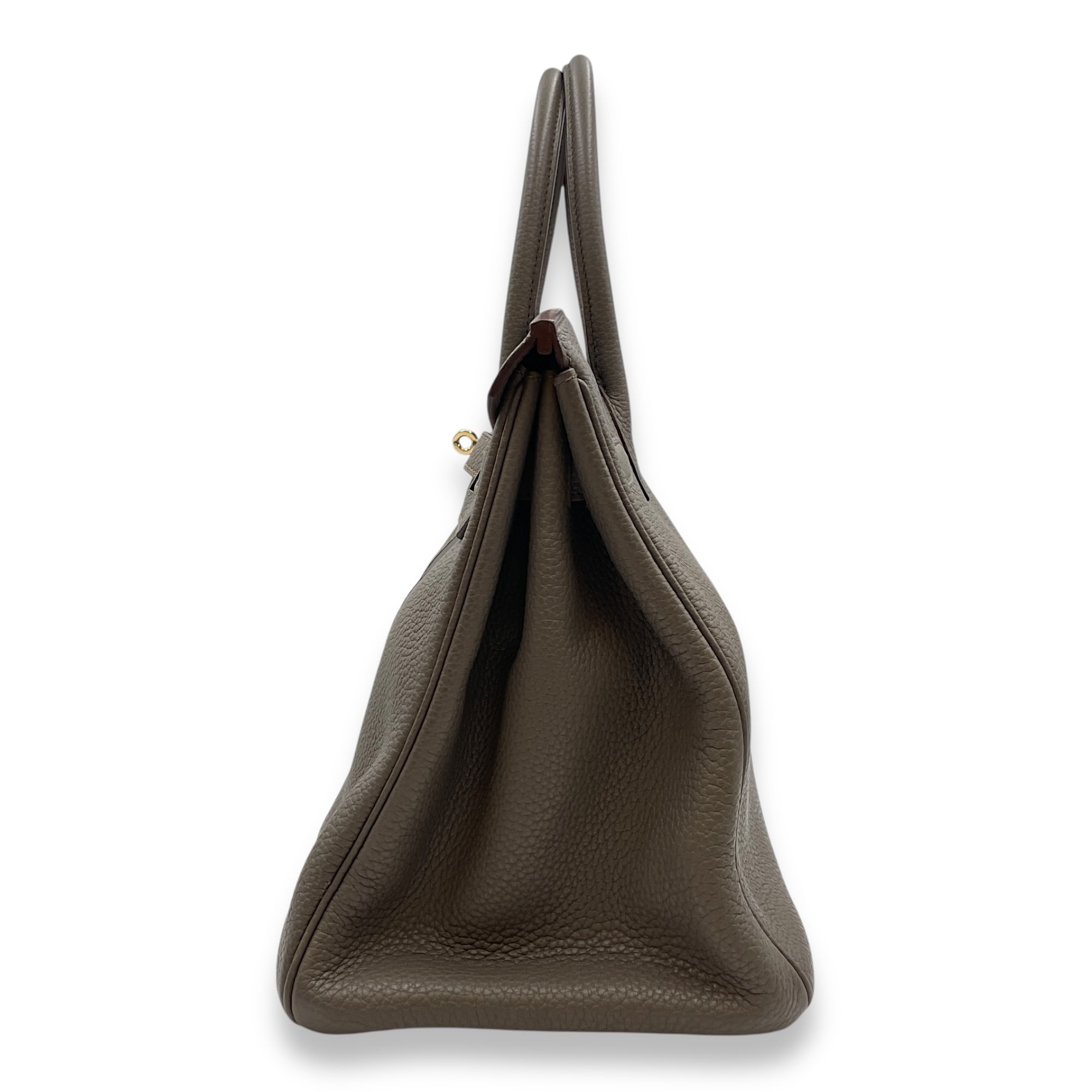 Birkin 35 Etain/Graphite/Gris Fonce in Clemence/Lizard, Permabrass hardware