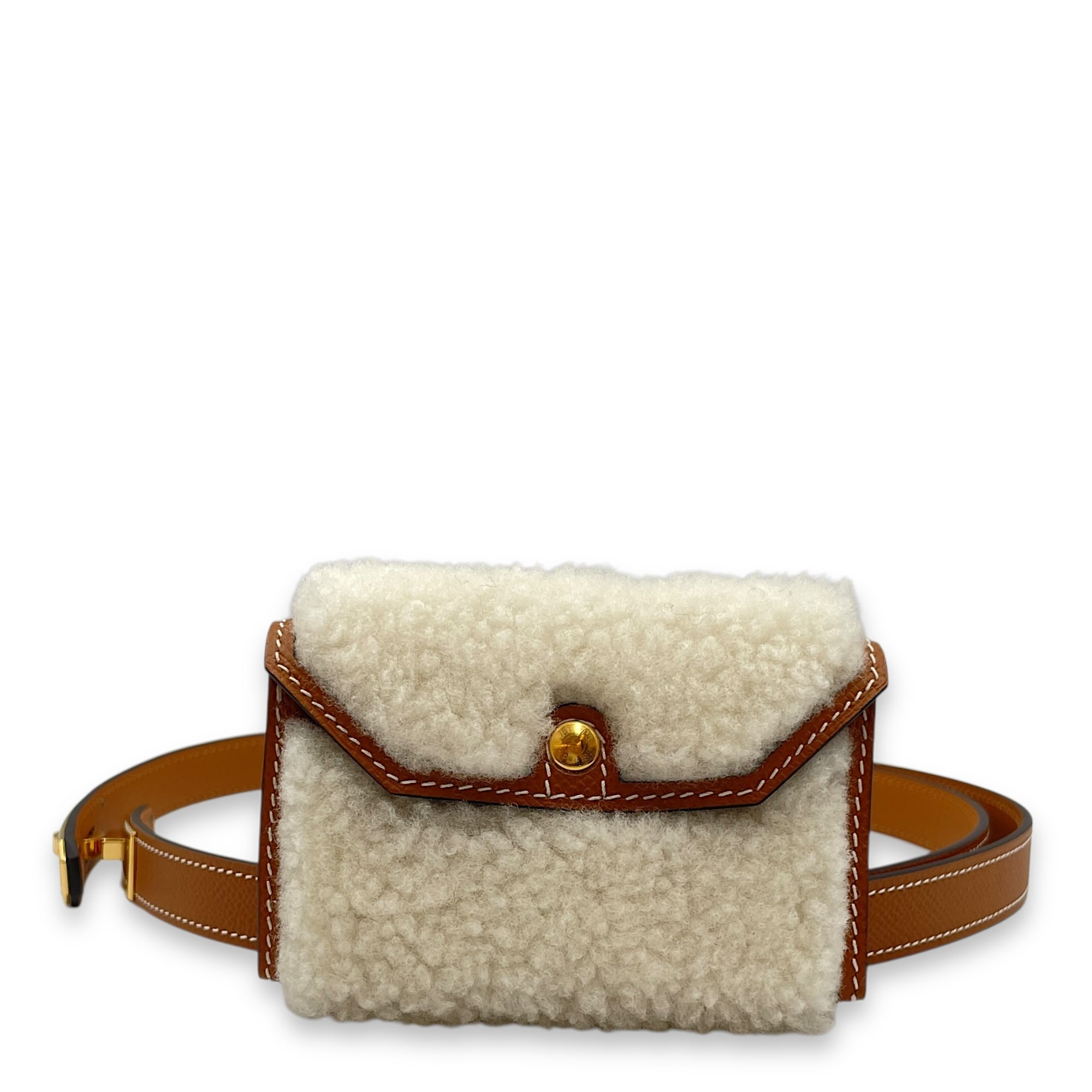 Kelly Pocket Teddy 18 Gold Belt in Epsom, Gold hardware