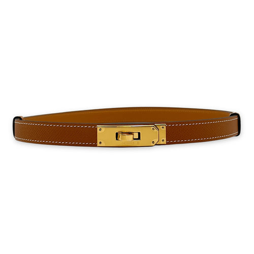 Kelly Pocket Teddy 18 Gold Belt in Epsom, Gold hardware