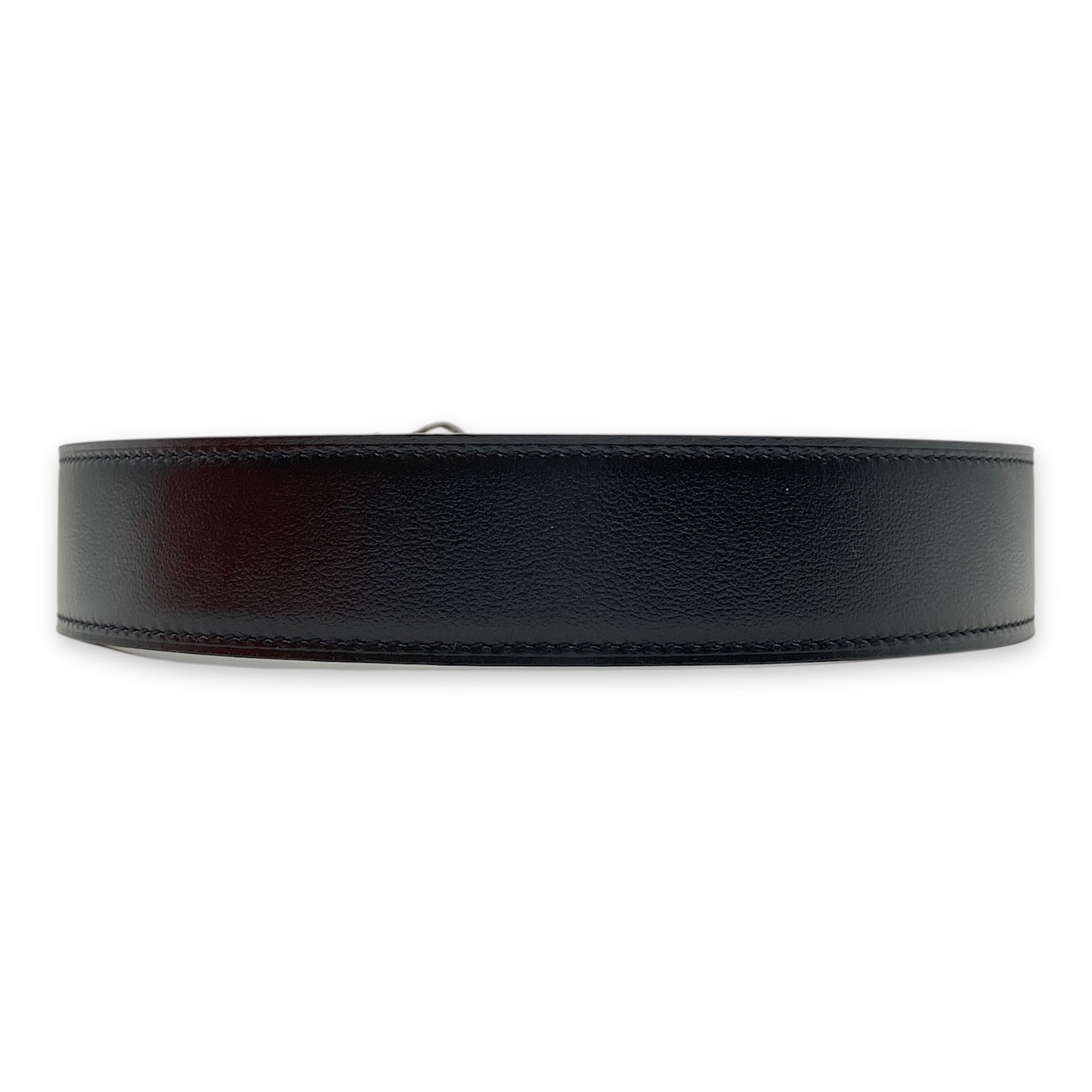 H 32mm x 90cm Black/Chocolate Belt Kit in Togo/Box, Gold hardware