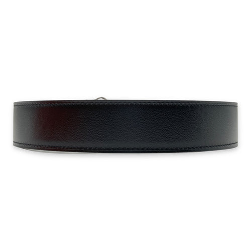 H 32mm x 90cm Black/Chocolate Belt Kit in Togo/Box, Gold hardware