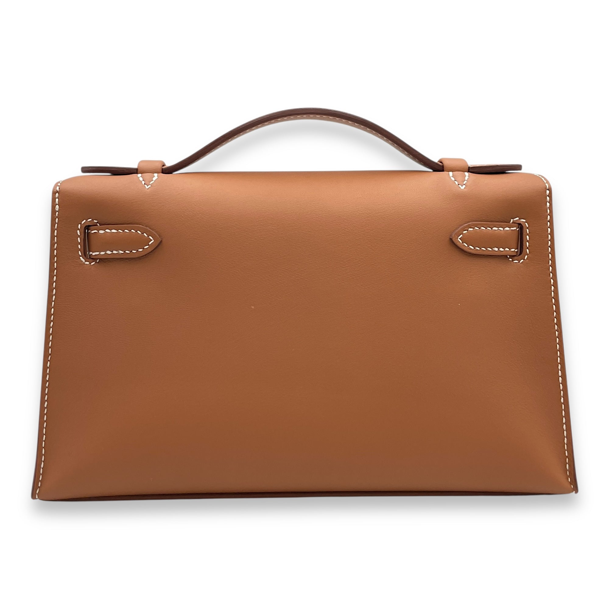 Kelly Pochette Gold in Swift, Gold hardware