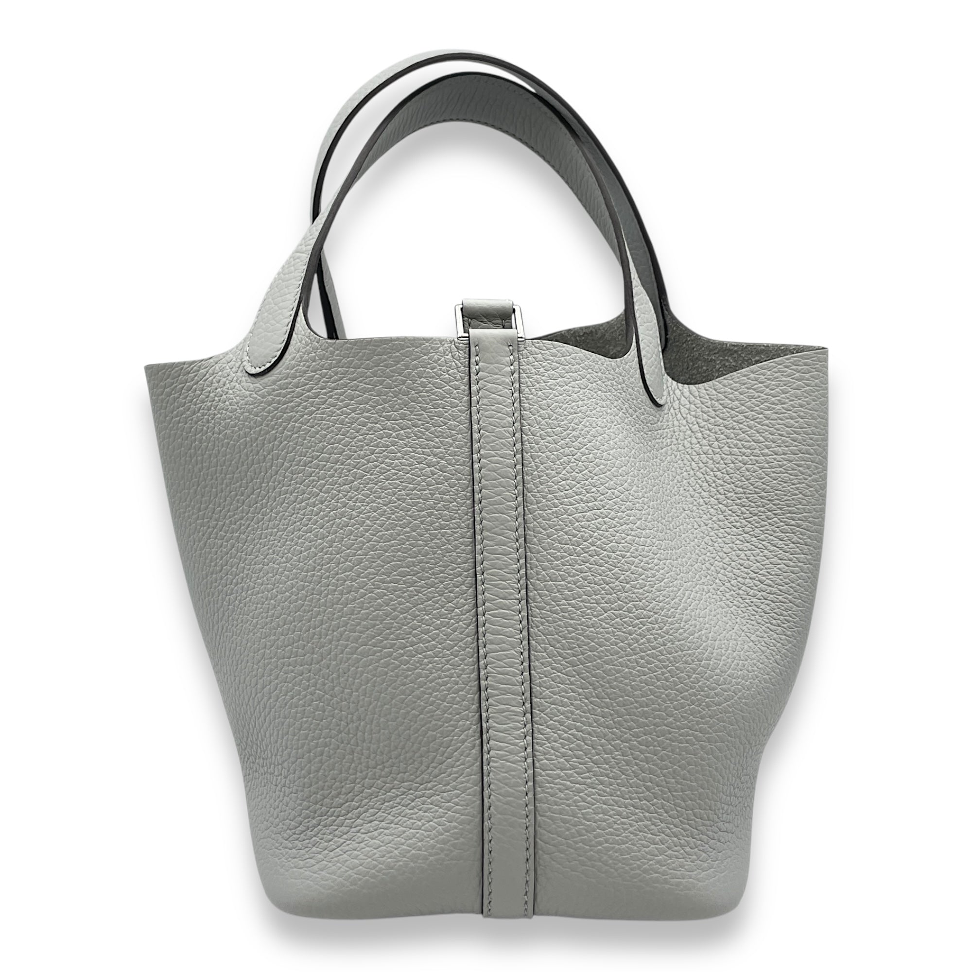 Picotin 18 Blue Glacier in Calfskin, Palladium hardware