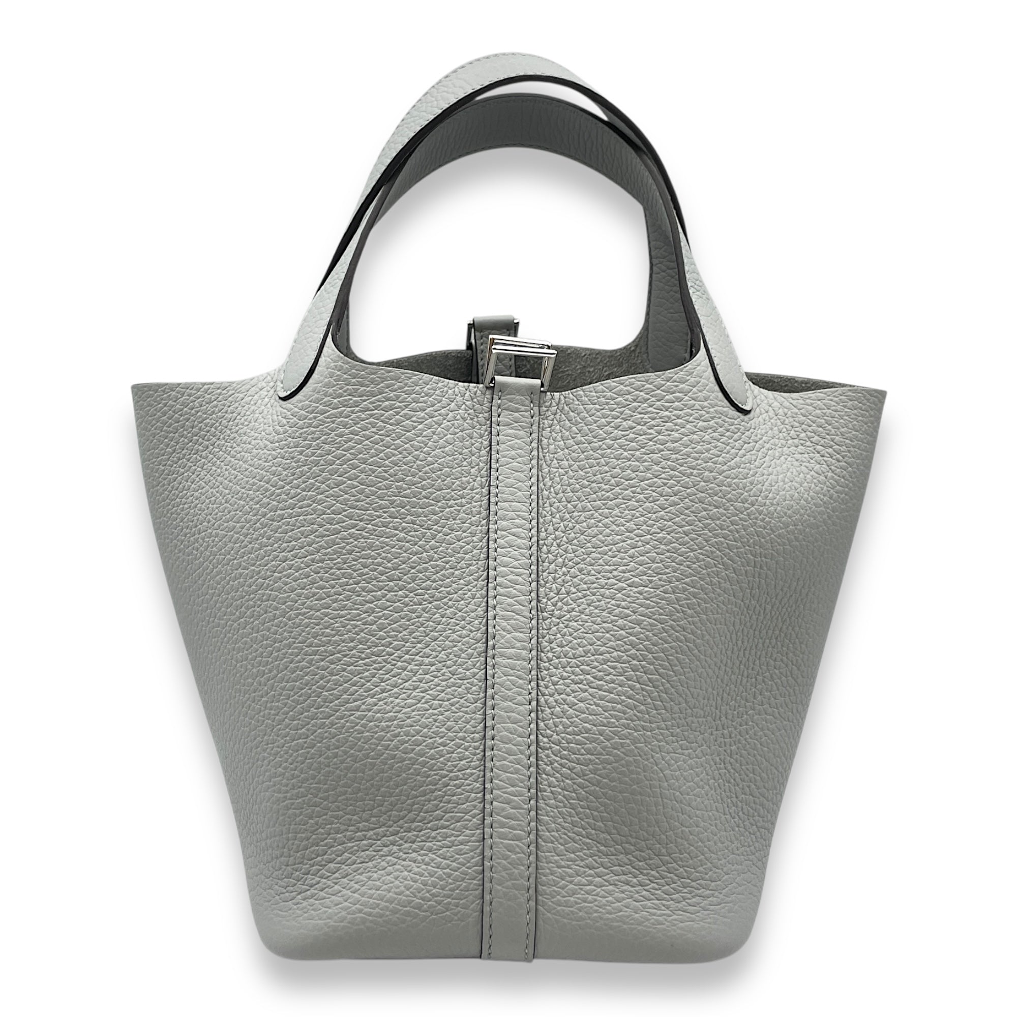 Picotin 18 Blue Glacier in Calfskin, Palladium hardware