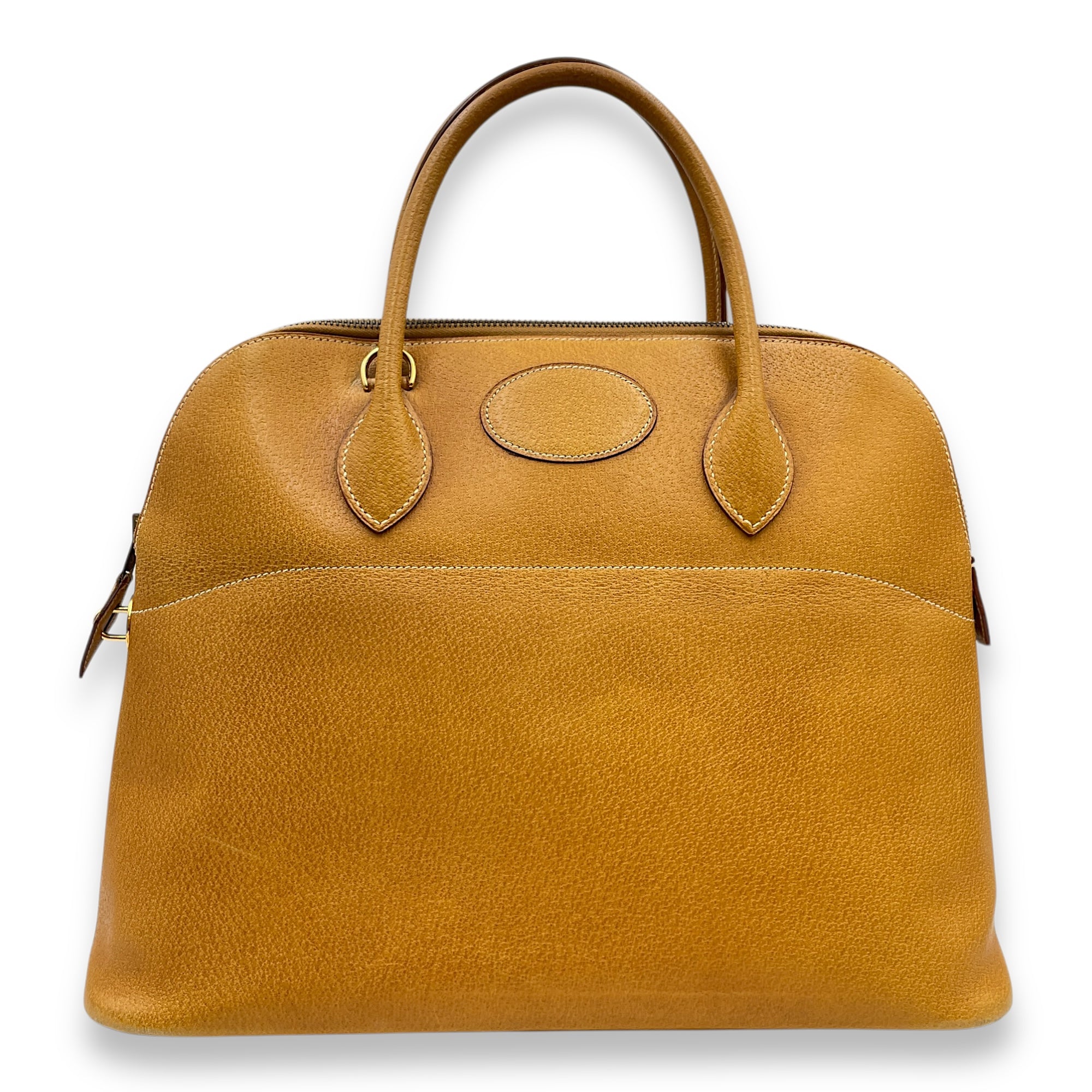 Bolide 35 Naturel in Veau Porc, Gold hardware