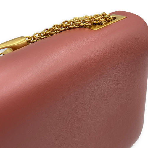 Garavani One Stud Brown Crossbody Bag in Nappa Leather, Gold hardware