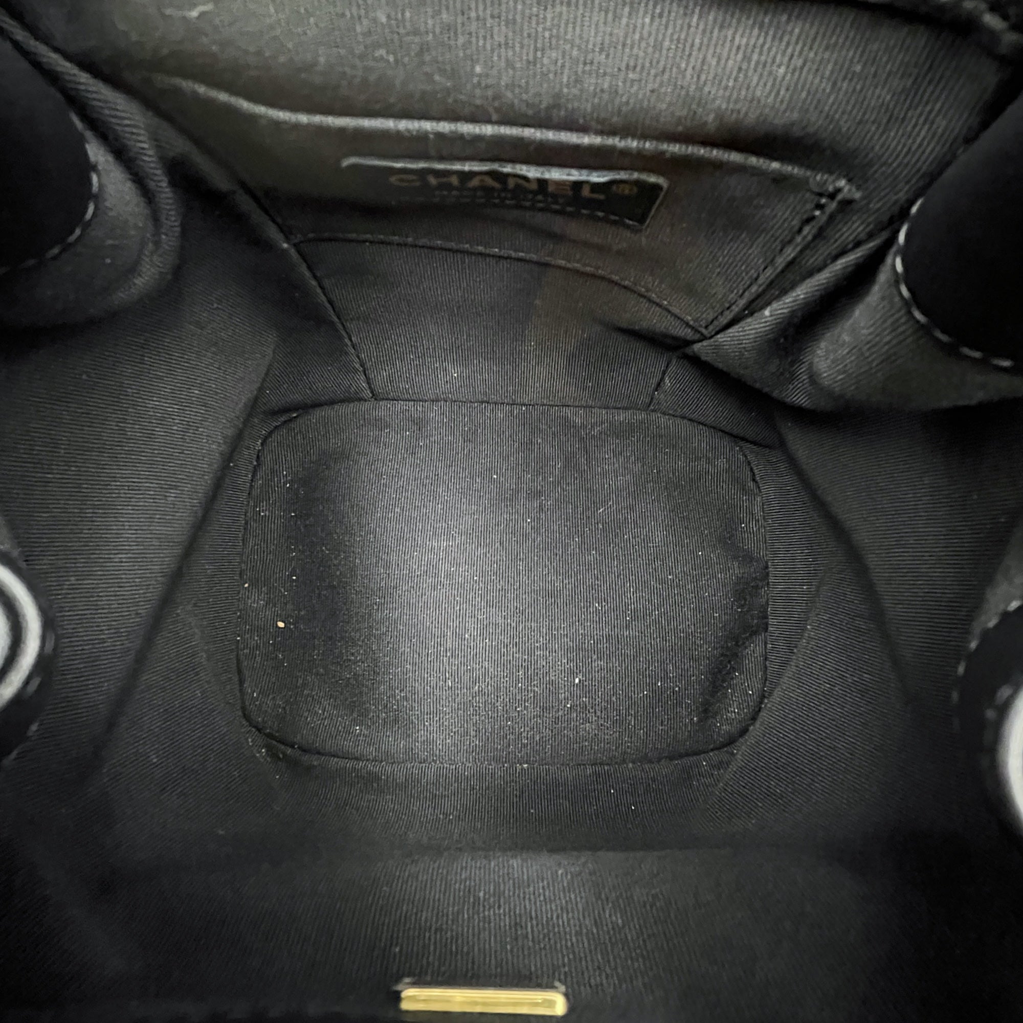 Duma Black Backpack in Lambskin, Gold hardware