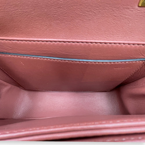 Garavani One Stud Brown Crossbody Bag in Nappa Leather, Gold hardware