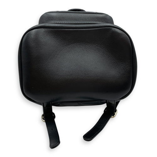 Duma Black Backpack in Lambskin, Gold hardware