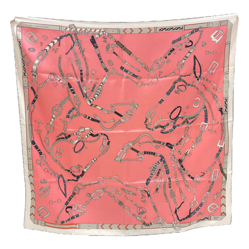 Les Chevaux Dechaines 90 Rose/Gris Scarf