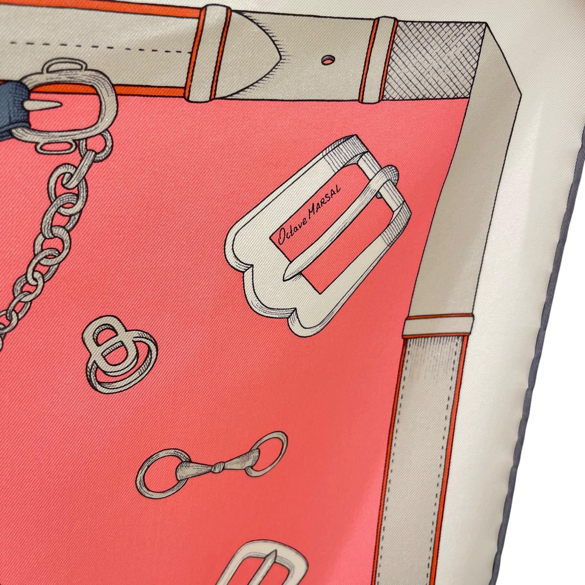 Les Chevaux Dechaines 90 Rose/Gris Scarf