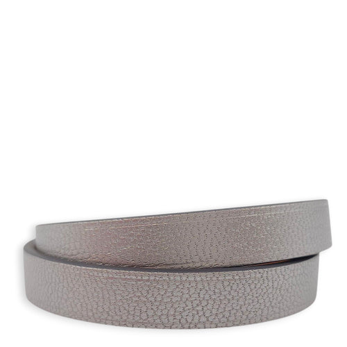 Mini Kelly Double Tour T2 Argent Bracelet in Chevre Mysore, Palladium hardware