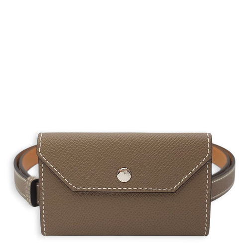 Kelly Pocket 18 Etoupe Belt in Epsom, Palladium hardware