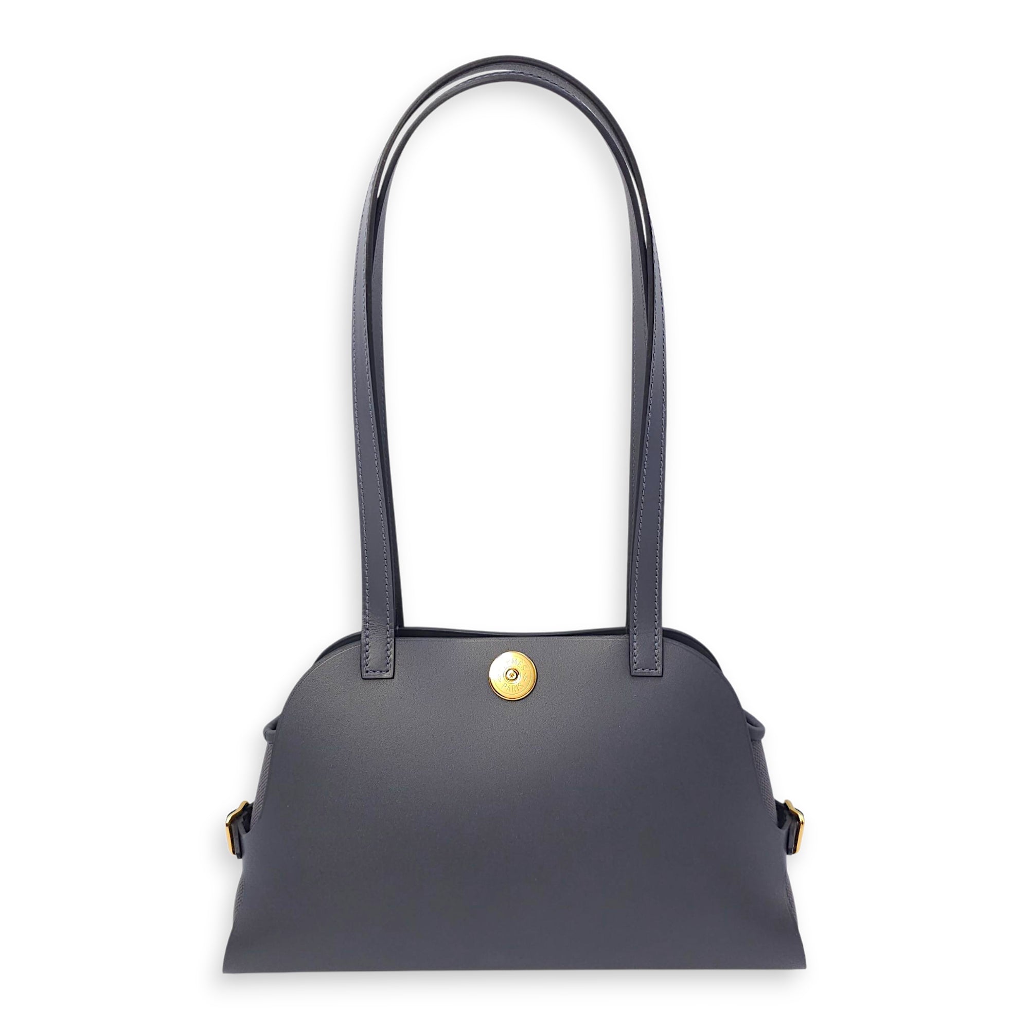 Tablier Sellier Ardoise in Vache Hunter/Swift/Toile, Gold hardware