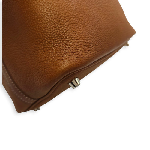 Picotin 18 Fauve in Barenia Faubourg, Palladium hardware