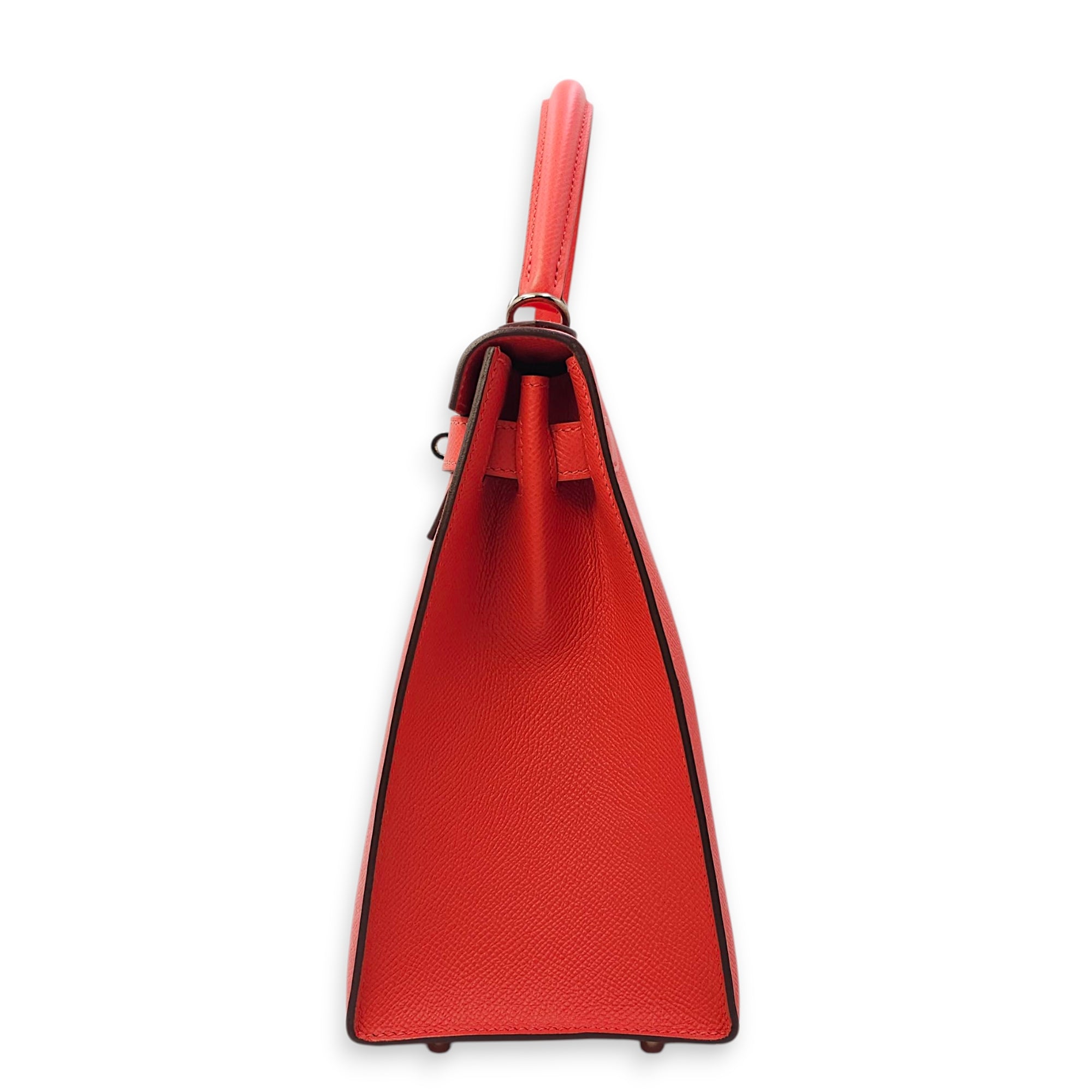 Sellier Kelly 28 Rose Jaipur in Epsom, Palladium hardware