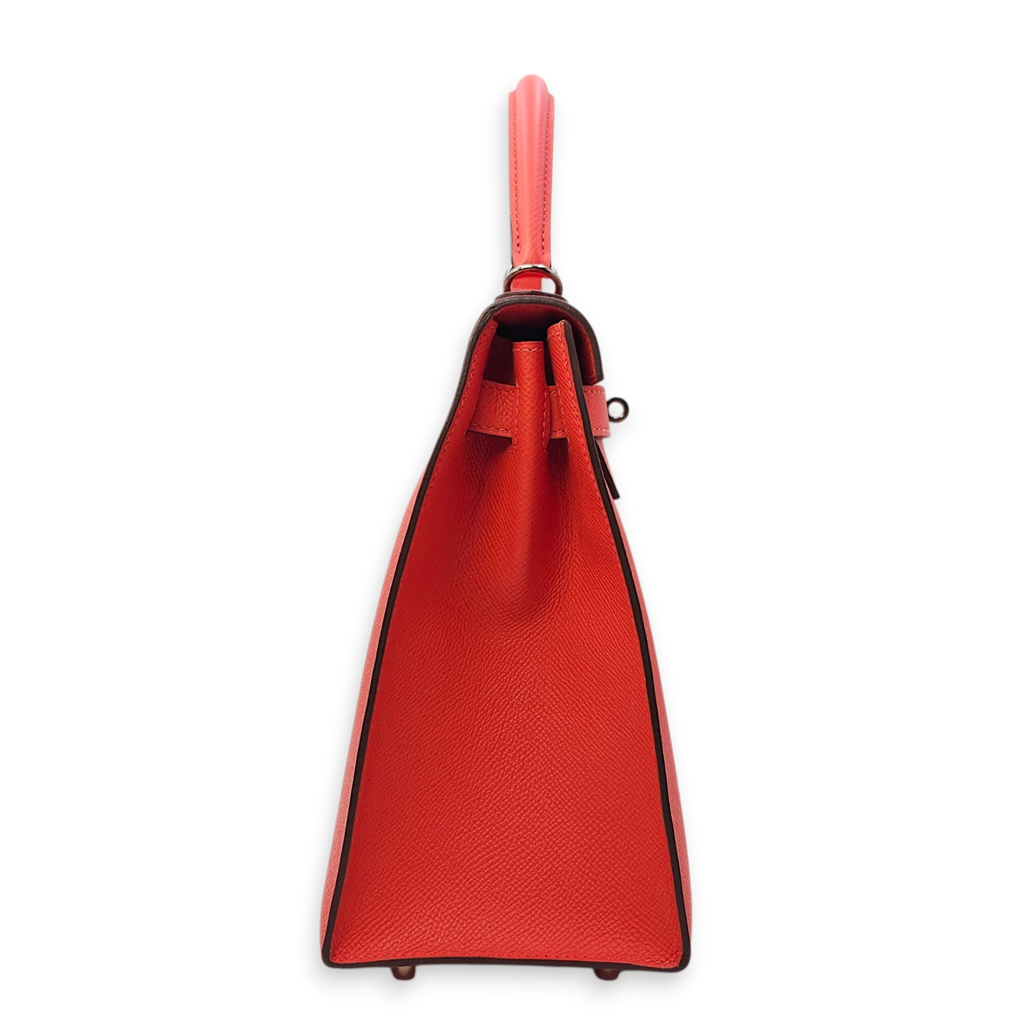 Sellier Kelly 28 Rose Jaipur in Epsom, Palladium hardware