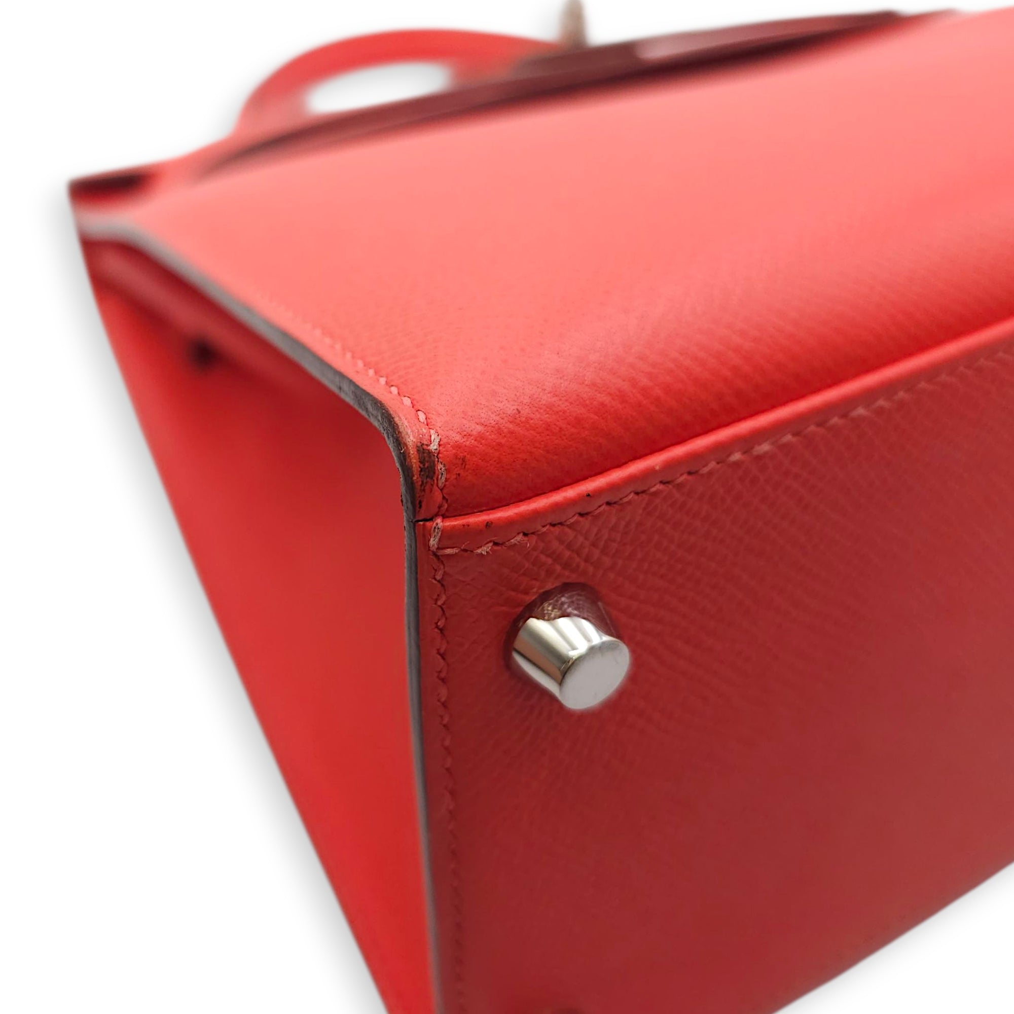 Sellier Kelly 28 Rose Jaipur in Epsom, Palladium hardware