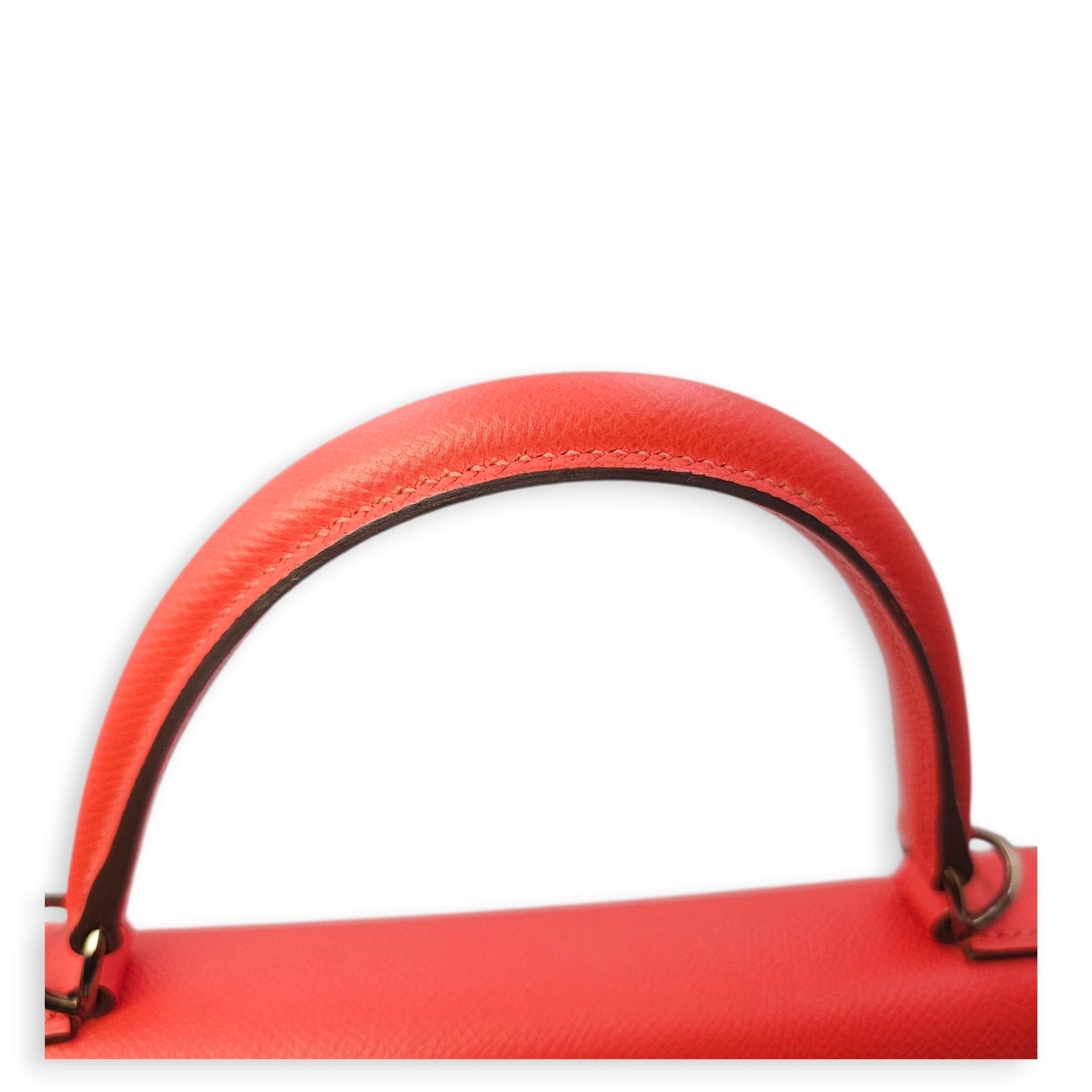 Sellier Kelly 28 Rose Jaipur in Epsom, Palladium hardware