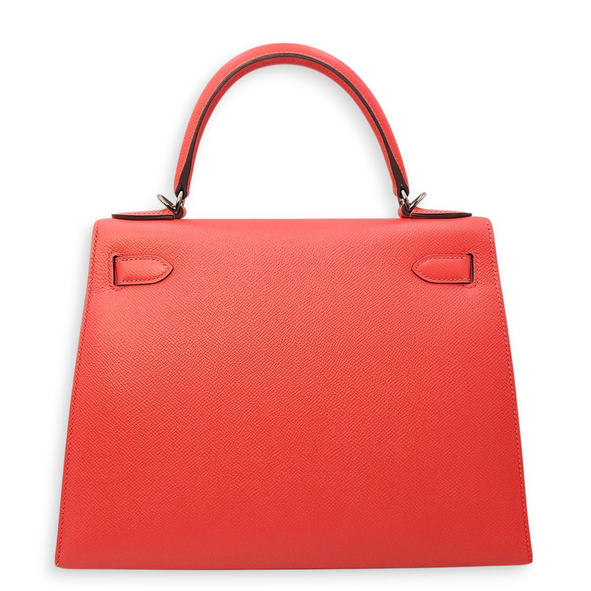 Sellier Kelly 28 Rose Jaipur in Epsom, Palladium hardware