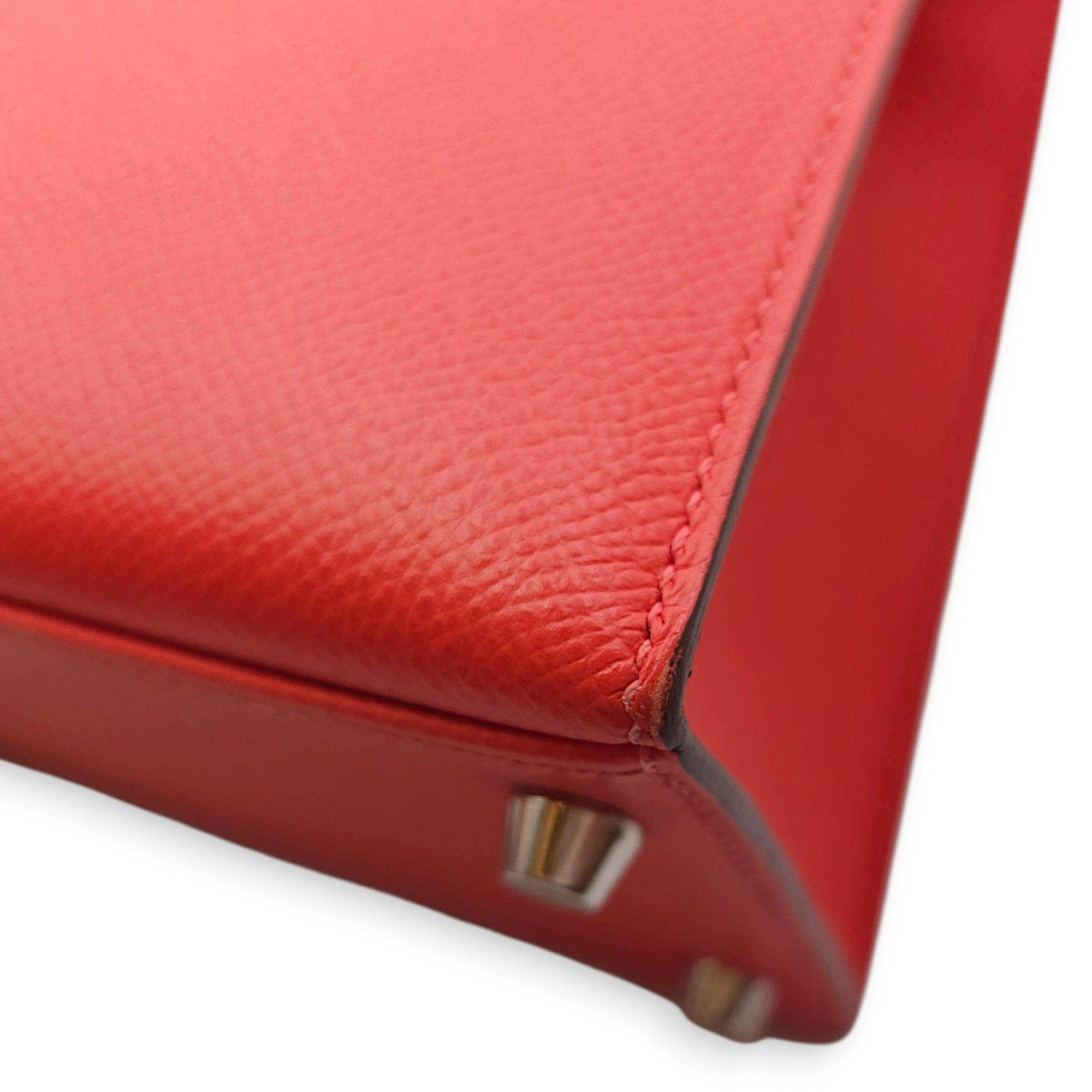 Sellier Kelly 28 Rose Jaipur in Epsom Palladium hardware CL2510-16527 7