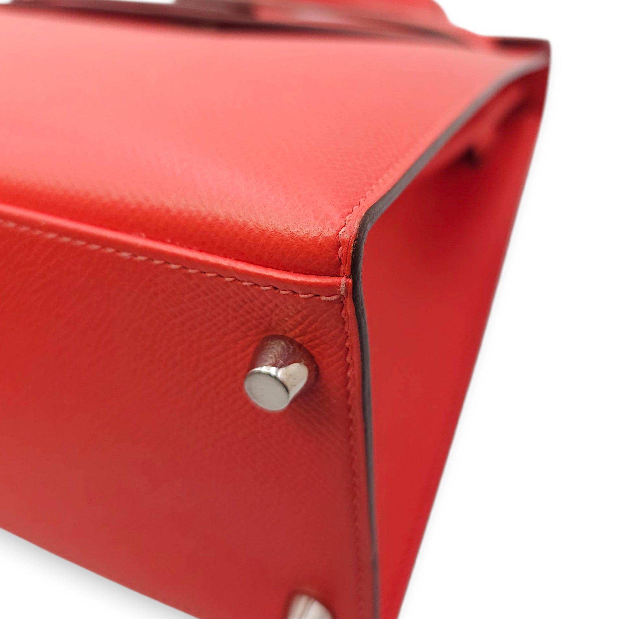 Sellier Kelly 28 Rose Jaipur in Epsom, Palladium hardware