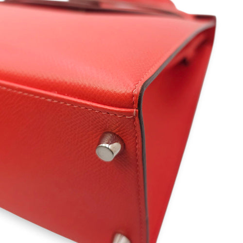 Sellier Kelly 28 Rose Jaipur in Epsom Palladium hardware CL2510-16527 14