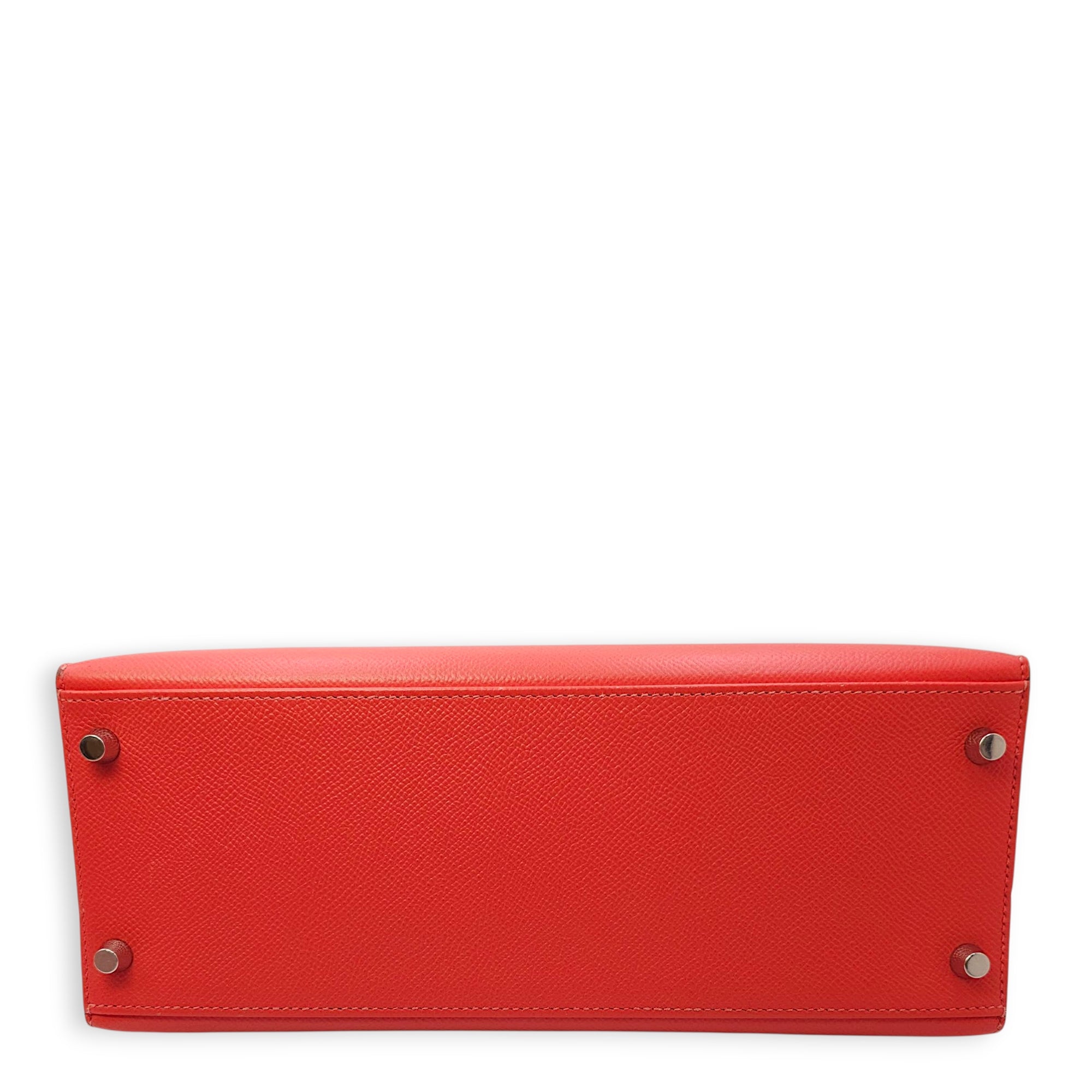 Sellier Kelly 28 Rose Jaipur in Epsom, Palladium hardware