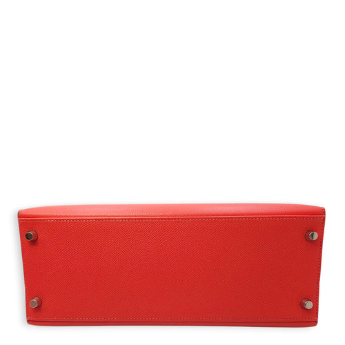 Sellier Kelly 28 Rose Jaipur in Epsom, Palladium hardware