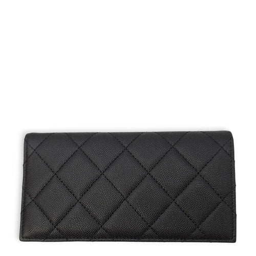 Quilted In & Out Small Black Camera Bag with Slim Pouch in Caviar Leather, Gold hardware