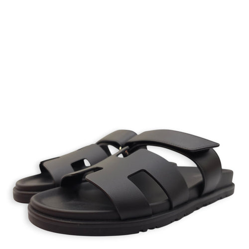 Chypre 38 Black Sandal in Calfskin
