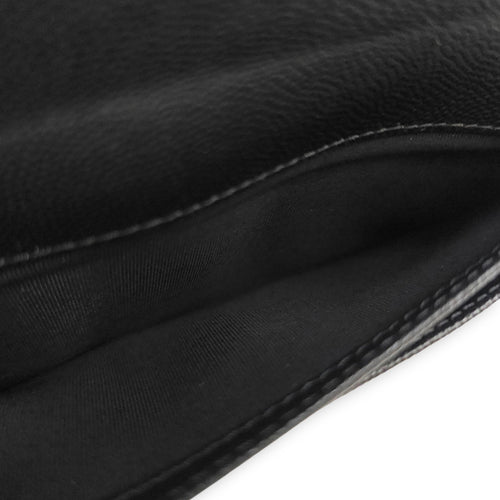 Quilted In & Out Small Black Camera Bag with Slim Pouch in Caviar Leather, Gold hardware