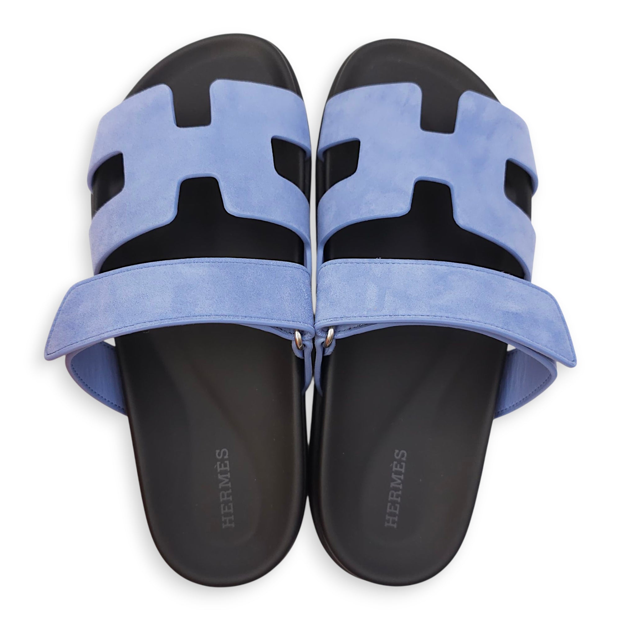 Chypre 39.5 Blue Sandal in Suede Leather