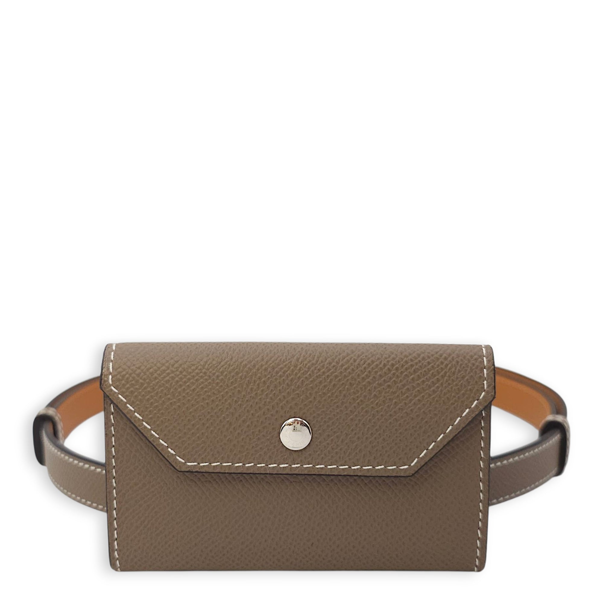 Kelly Pocket 18 Etoupe Belt in Epsom, Palladium hardware